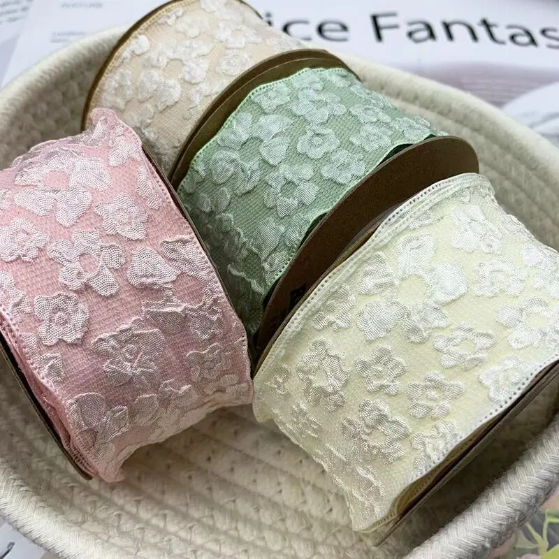 

Лента с цветочным кружевом «сделай сам», материал для рукоделия, головной убор, бант для волос, аксессуары для одежды, обуви, шляпы, украшение для дома, 40 мм, 10 ярдов