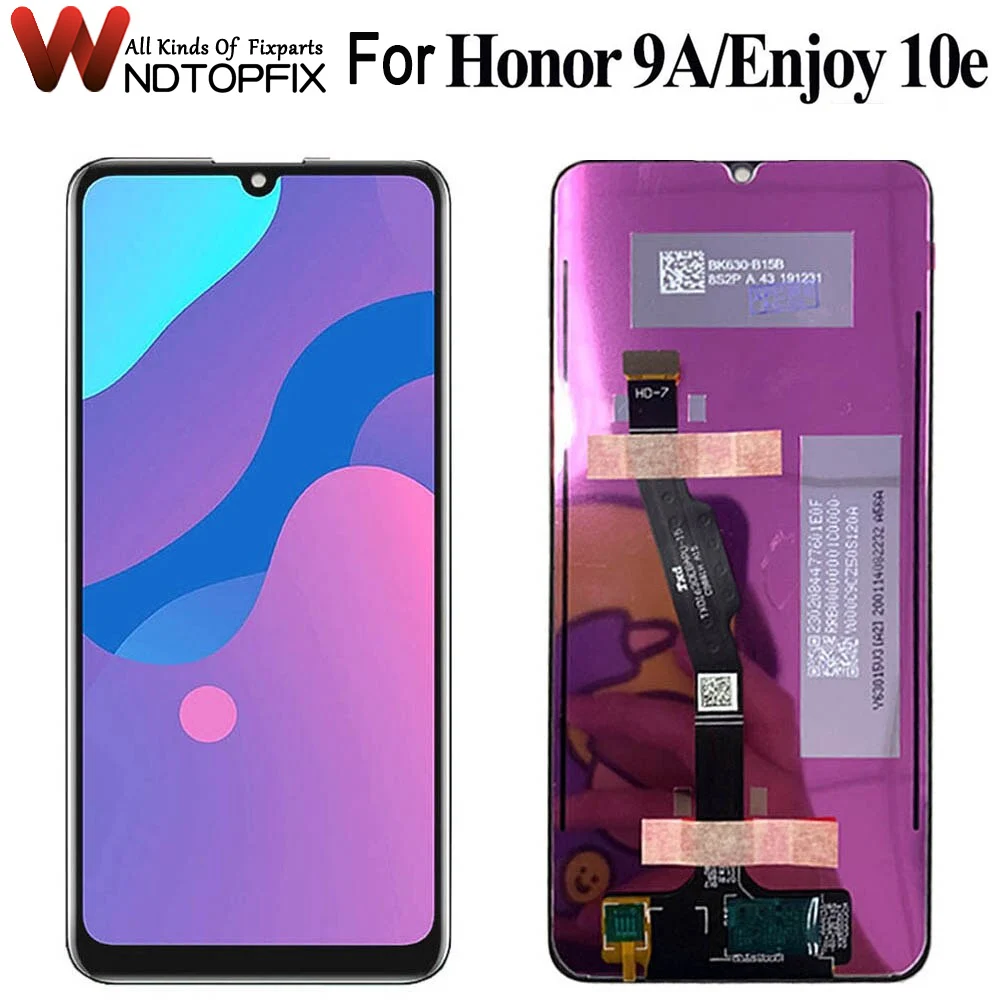 

ЖК-дисплей 6,3 дюйма для Huawei Honor 9A, сенсорный экран, дигитайзер для Huawei Enjoy 10e, ЖК-дисплей 9A MOA-LX9N LCD Y6P 2020, ЖК-экран