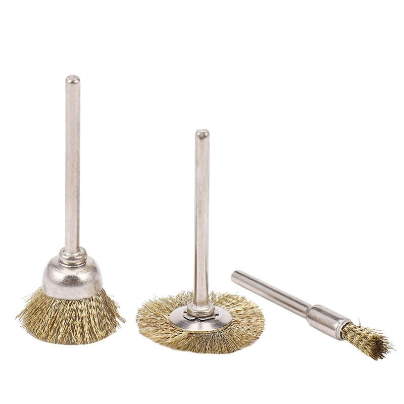 

180Pcs Copper Wire Brush Wheel Sanding Accessories For Rotary Grinder Tools