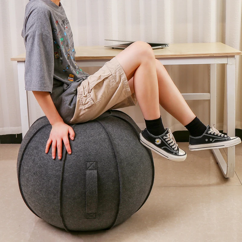 65cm Linen Yoga Ball Cover Balance Ball Protector Home Gym Yoga Pilates Fitness Body Building Balanca Exercise Pilates