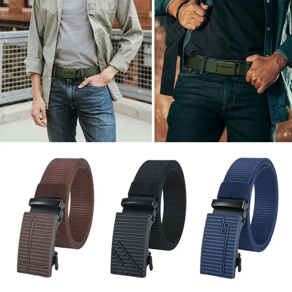 

Men Casual Elastic Tactical Waistbelt Nylon Belt Breathable Alloy Buckle