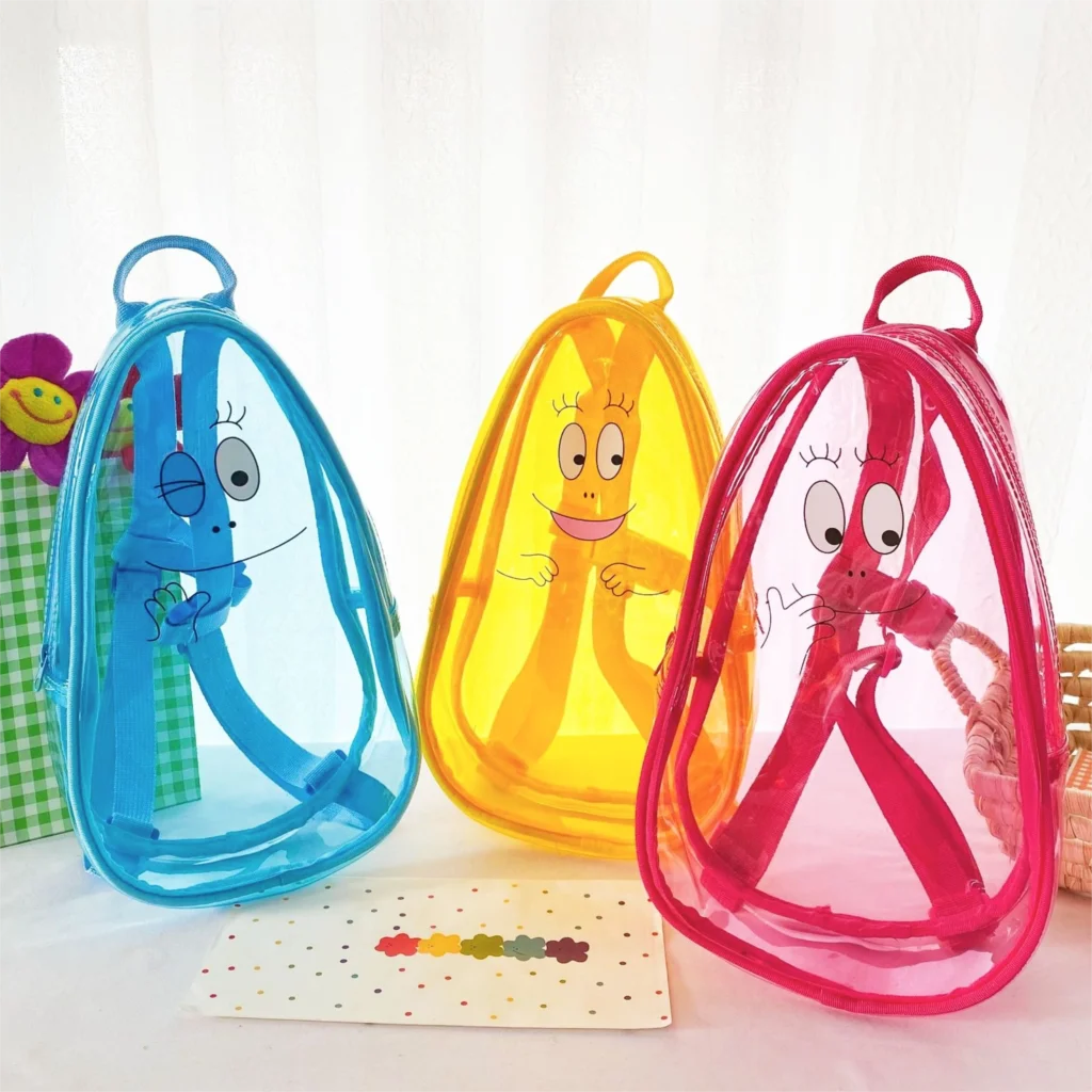 INS Cute Cartoon Jelly Bag Baby PVC Transparent Backpacks Kindergarten Schoolbag Beach Swimming Kids Children Girls Boys