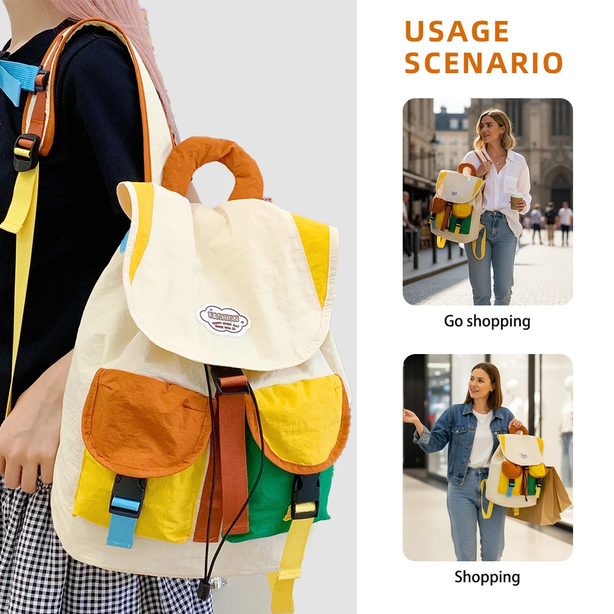 Korean Style Schoolbag for Junior High School Girls, Large Capacity, High School Students, 2025 New Model, Ultra-Lightweight, Spine-Protecting, Weight-Reducing Backpack