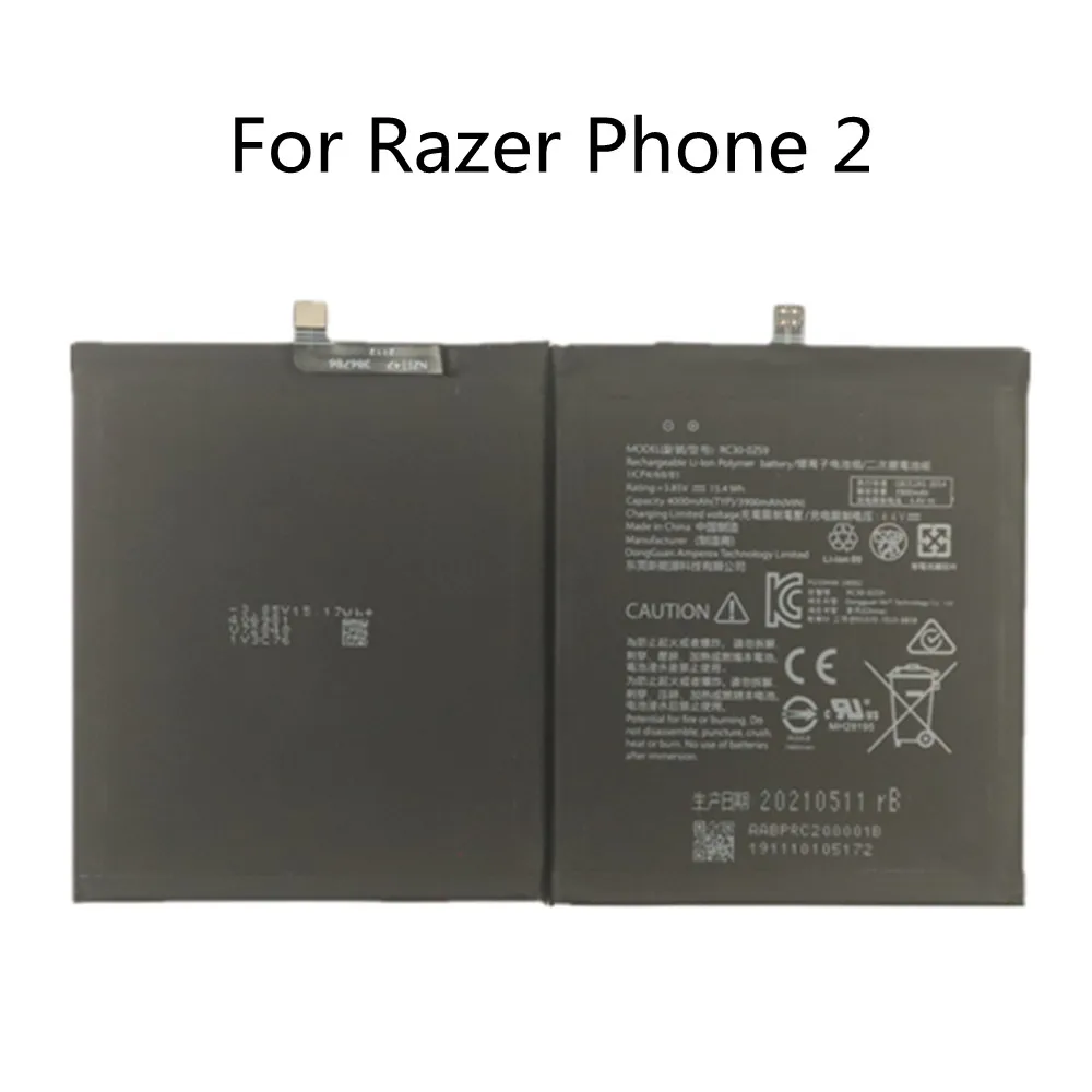 Nuovo 100% Batteria Originale 4000Mah Per Razer Phone 2 Phone2 Rc30-0259 1Icp4/69/81 Sostituzione Del Telefono Cellulare Bateria