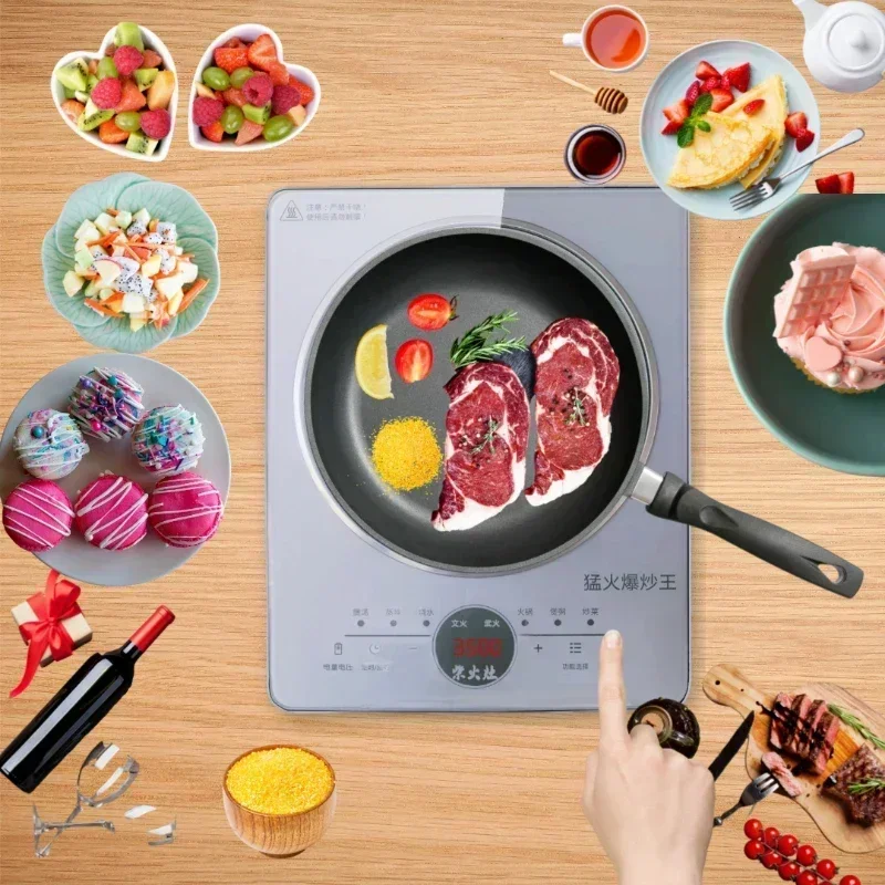3500W Household Induction Cooker: High Power, Latest Model, Power Saving King, Fierce Fire for Stir Fry, Touch Screen.