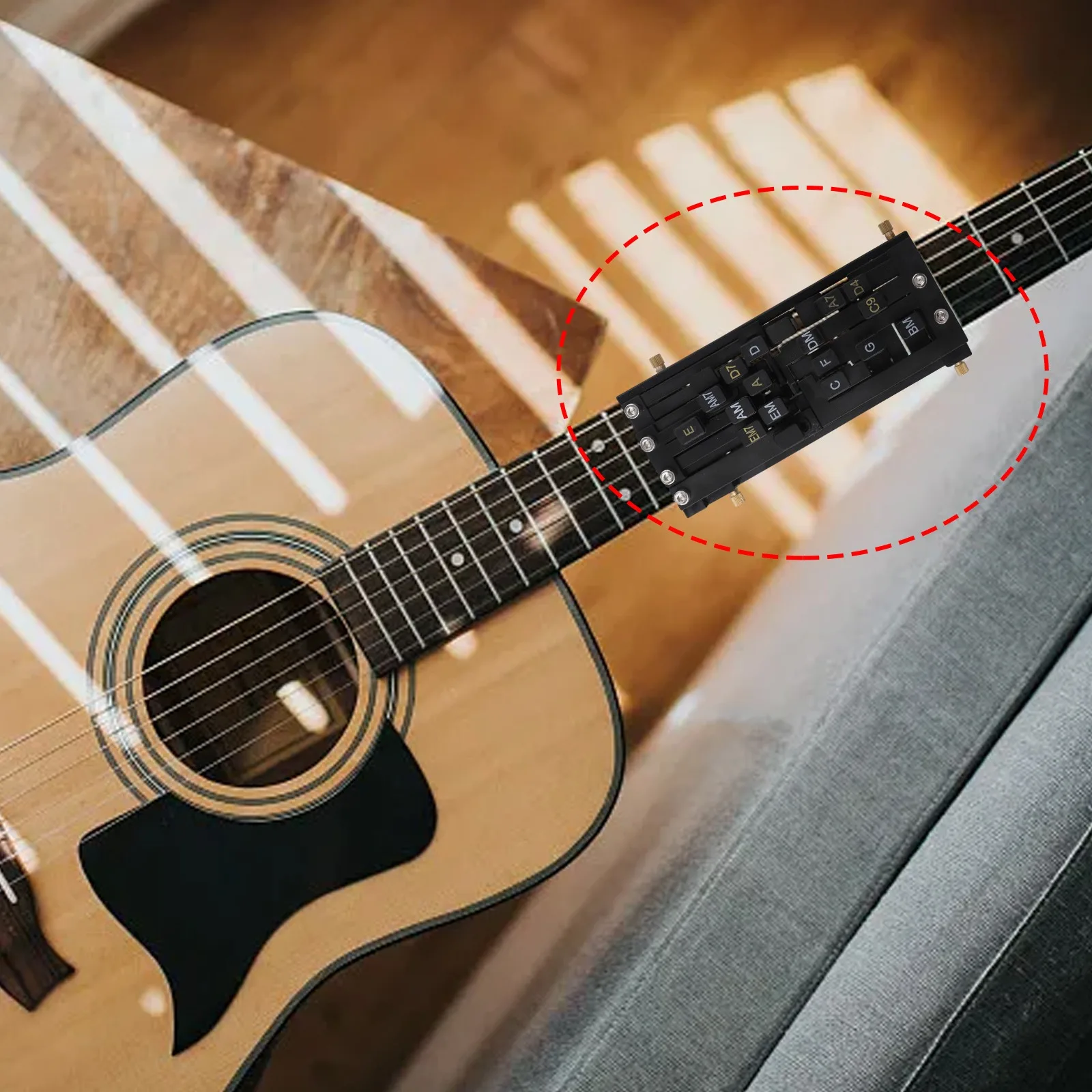 Guitar Chord Presser Essential Learning Tool For Guitar Beginners Starters Chord Helper One Key Tuner 18 Buttons
