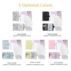 A6 Budget Binder with Marble Texture Pattern PU Leather Notebook Cover Zipper Envelopes Lable Stickers Ruler as Money Organizer 6