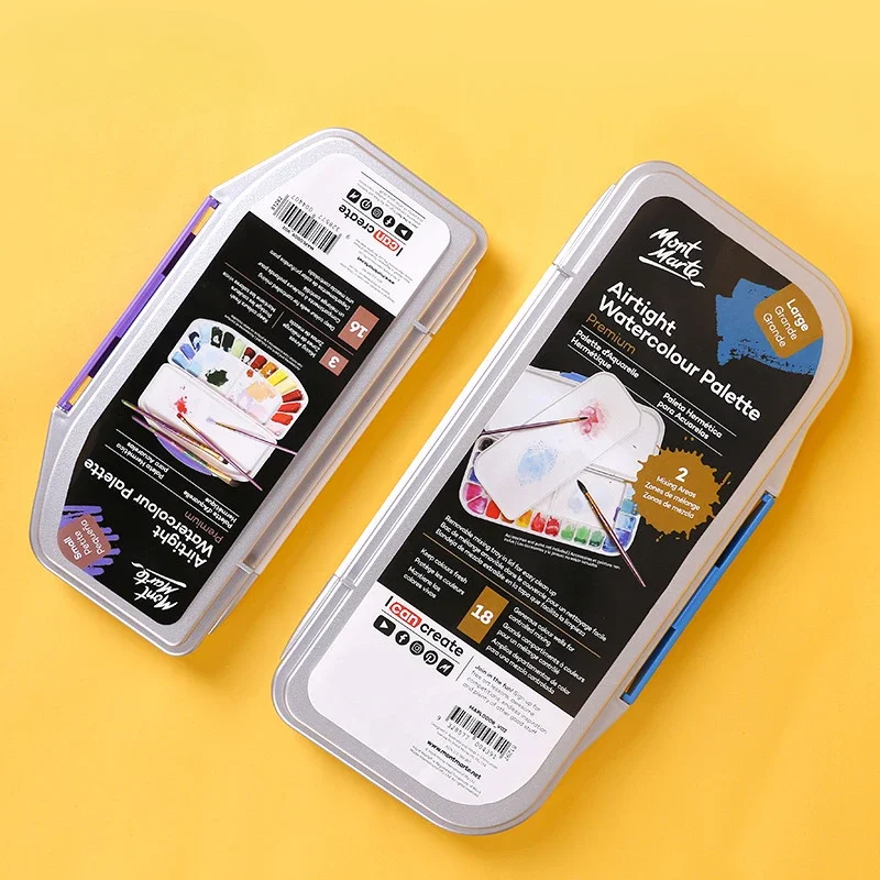 16/18 Grid Foldable and Portable Multifunctional Plastic Watercolor Moisturizing Color Box Gouache Acrylic Pigment Color Palette