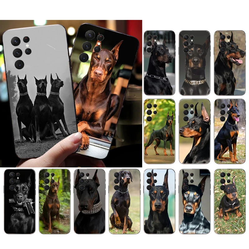 

Doberman Dog Phone Case For Samsung S24 S23 S22 S21 S20 Ultra S20 S22 S21 S10E S20 FE S24 Plus Shell