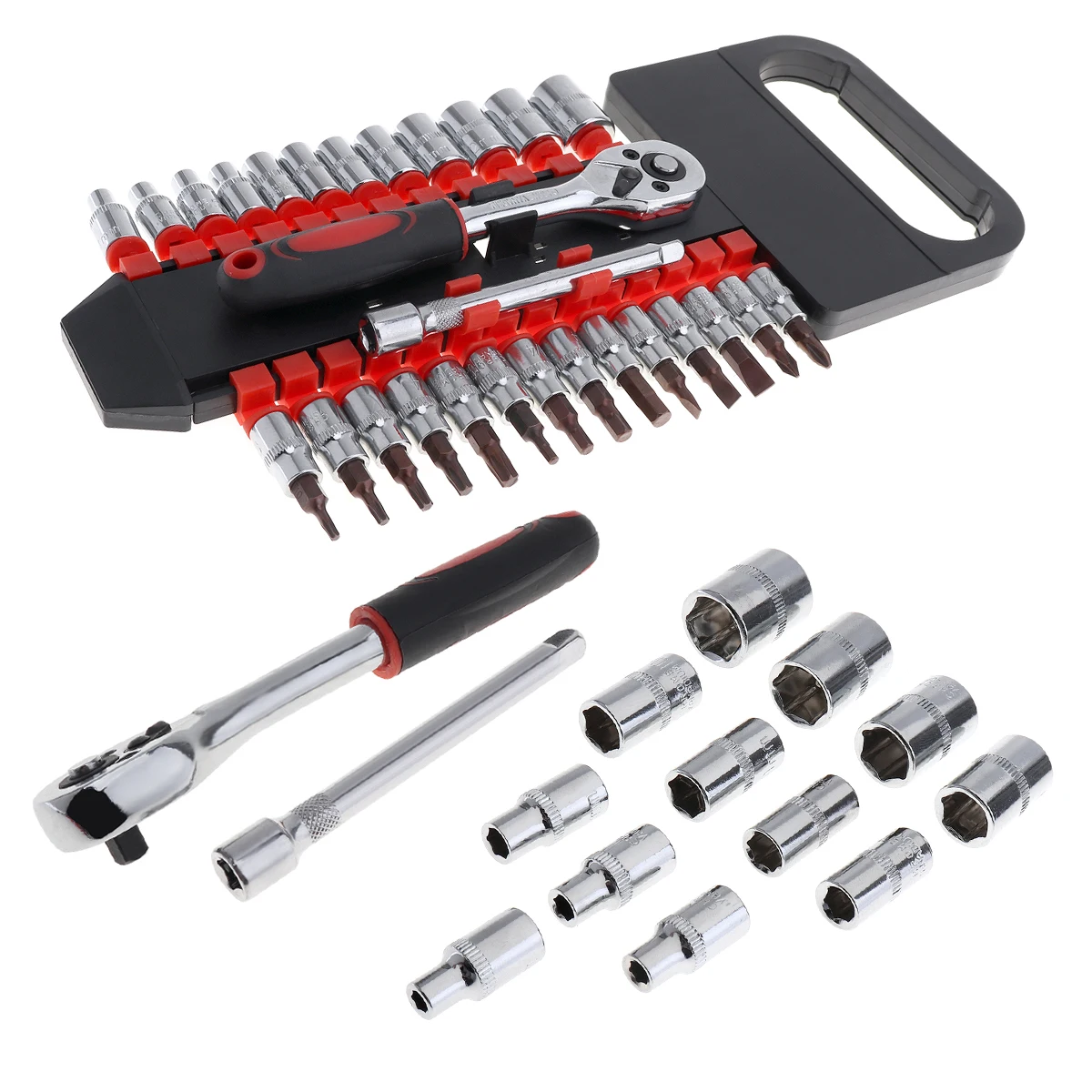 

27pcs 1/4-Inch Socket Wrench 14 Batches Of Head 12 Short Sets Ratchet Wrench with Hardware Tools for Car Repairing