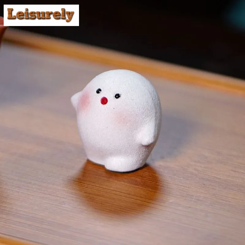 Yixing Zisha Little Dumpling Tea Pet Boutique Tea Games Tea Figurine Play Toys Tea Statue Ornaments Can Be Raised Decoration