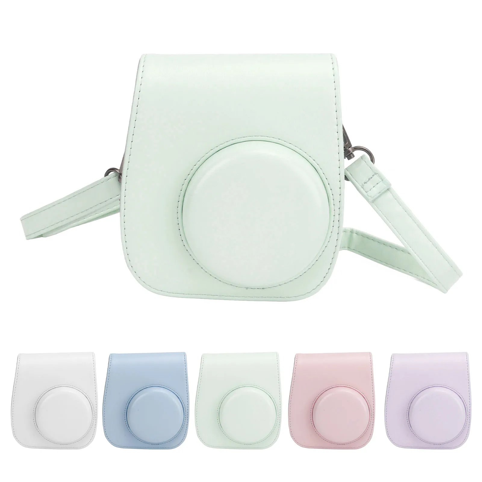 Mini Instant Camera Protective Bag PU Case For Fujifilm Instax Mini 12 With Album Filters Colorful Hanging Frames Stickers instant camera case