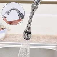 1-5PCS Kitchen Stainless Steel Faucet Showerhead Water-Saving Device Extended Rotating Splash Proof Showerhead Extender Aerator 1
