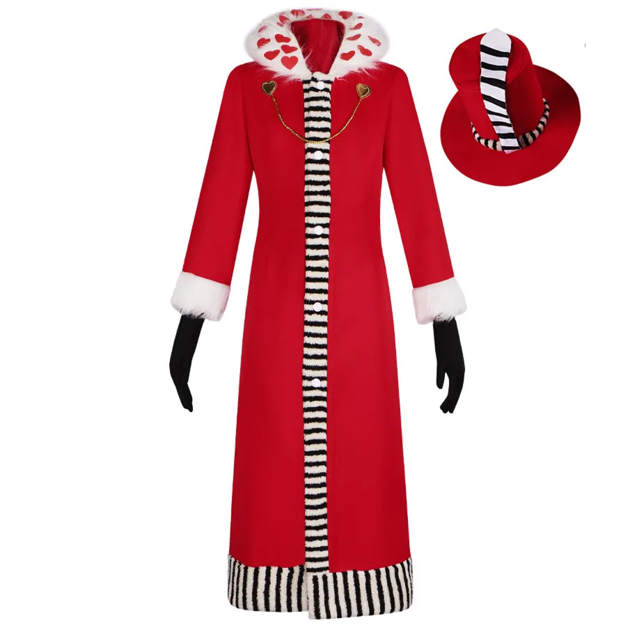 

Костюм для косплея Валентино на Хэллоуин для взрослых женщин пальто шляпа костюмы Карнавальный Косплей Костюм