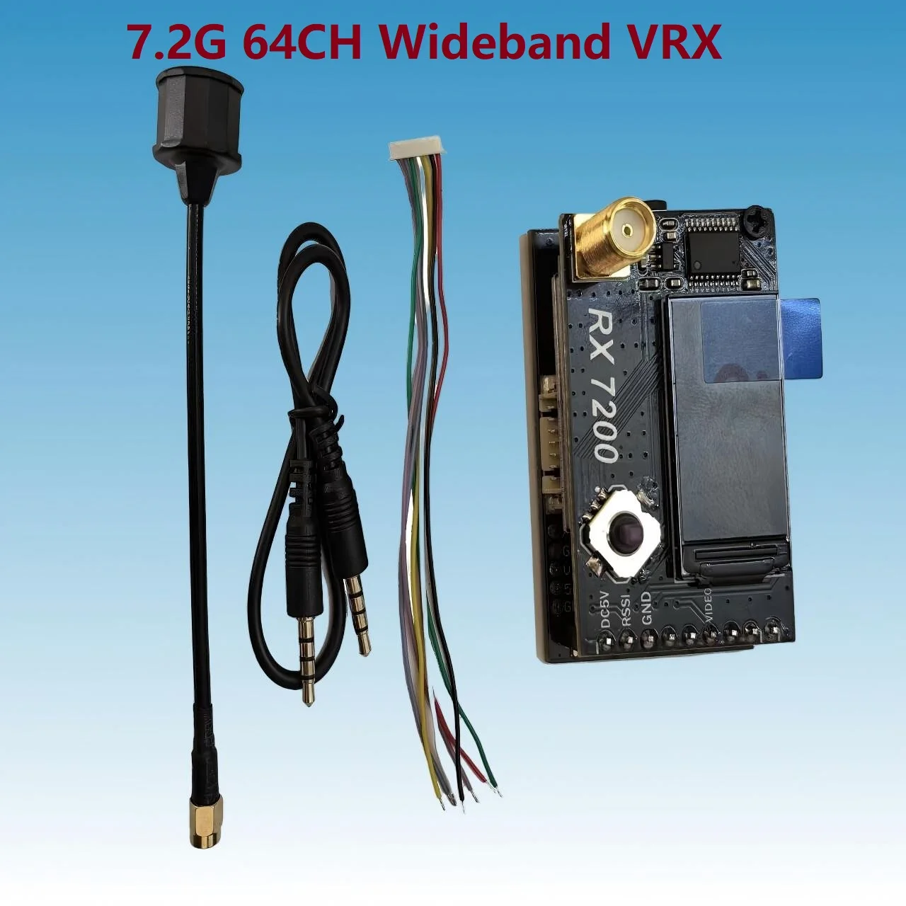 Récepteur FPV 7.2G 64CH VRX - Haute sensibilité - Entrée 7-36V