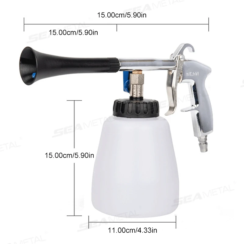 SEAMETAL High Pressure Car Washer Gun Automobiles Water Gun 1L Kettle Tornador Cleaning Tool for Car Deep Clean Washing