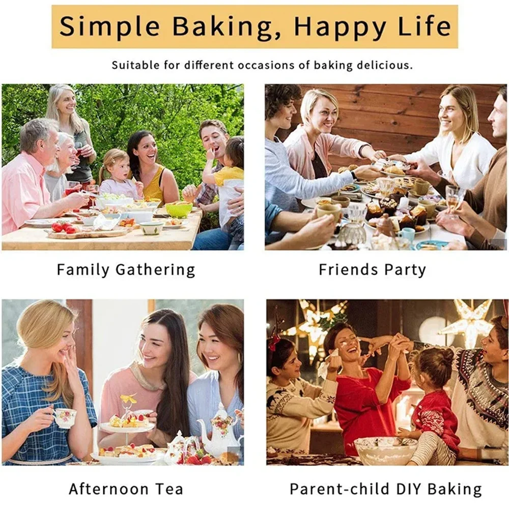 Description Picture 6 of item10 Pcs Reusable Stainless Steel Egg Tart Mold Baking Accessories Cookie Pudding Mould Mooncake Mold Pastry Tools Cake molds