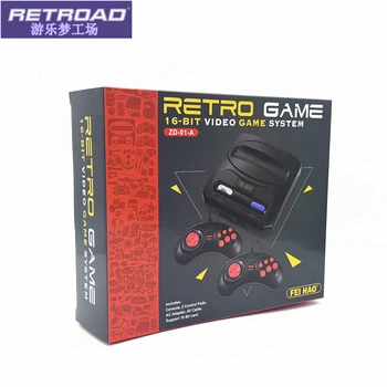 Sega MegaDrive VI 16-bit retro MD game console (19 games in 1), Play Genesis game cartridge, RETROAD ZD01-A, Flash game card support 1