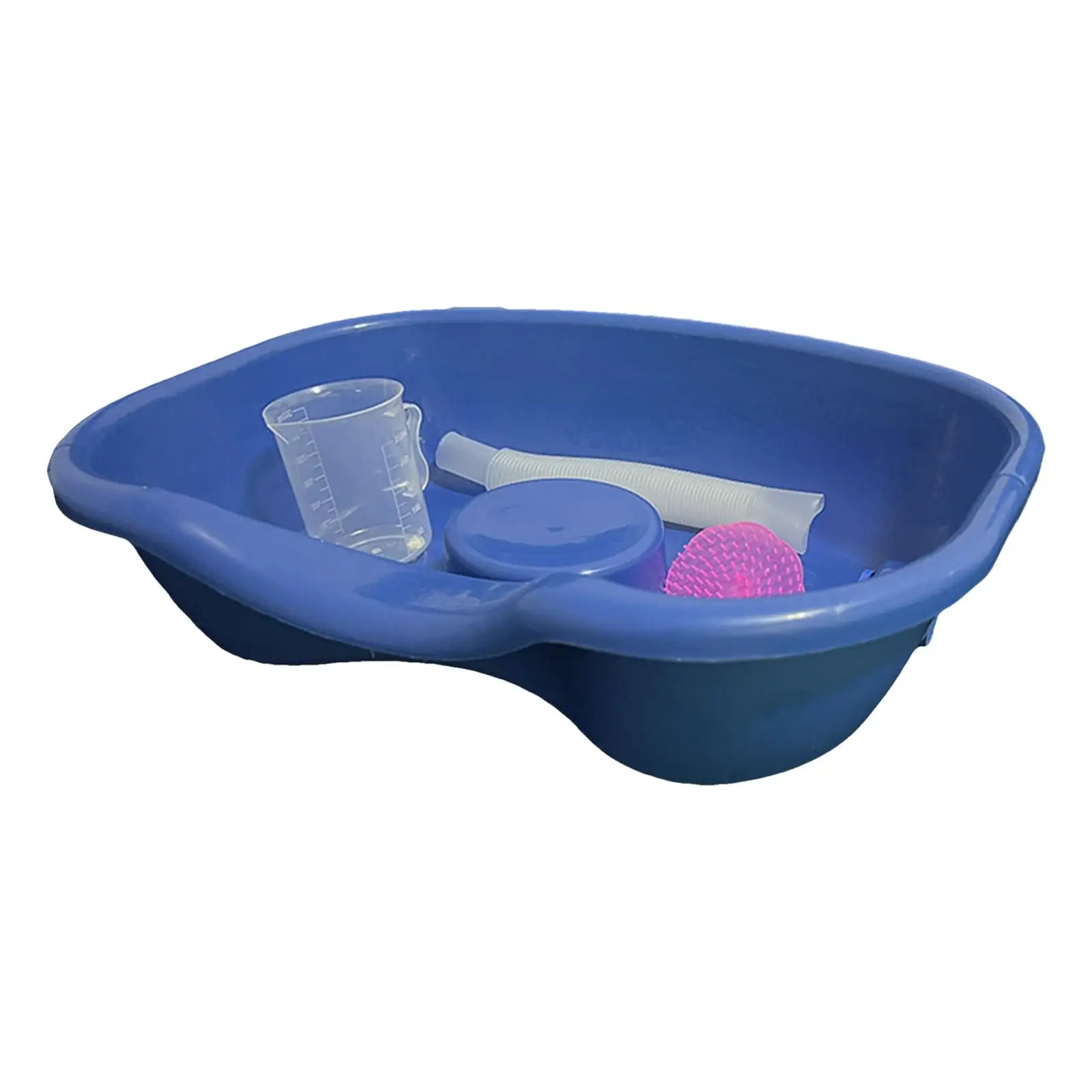 Portable Shampoo Bowl with Pipe for Seniors and Disabled Hair Washing Basin