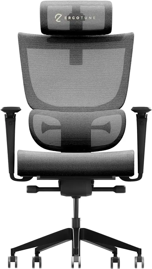 

Supreme Ergonomic Office Chair - Adjustable Backrest Desk Chair, Lumbar Support, Headrest, 5D Armrests - High Back Breathable