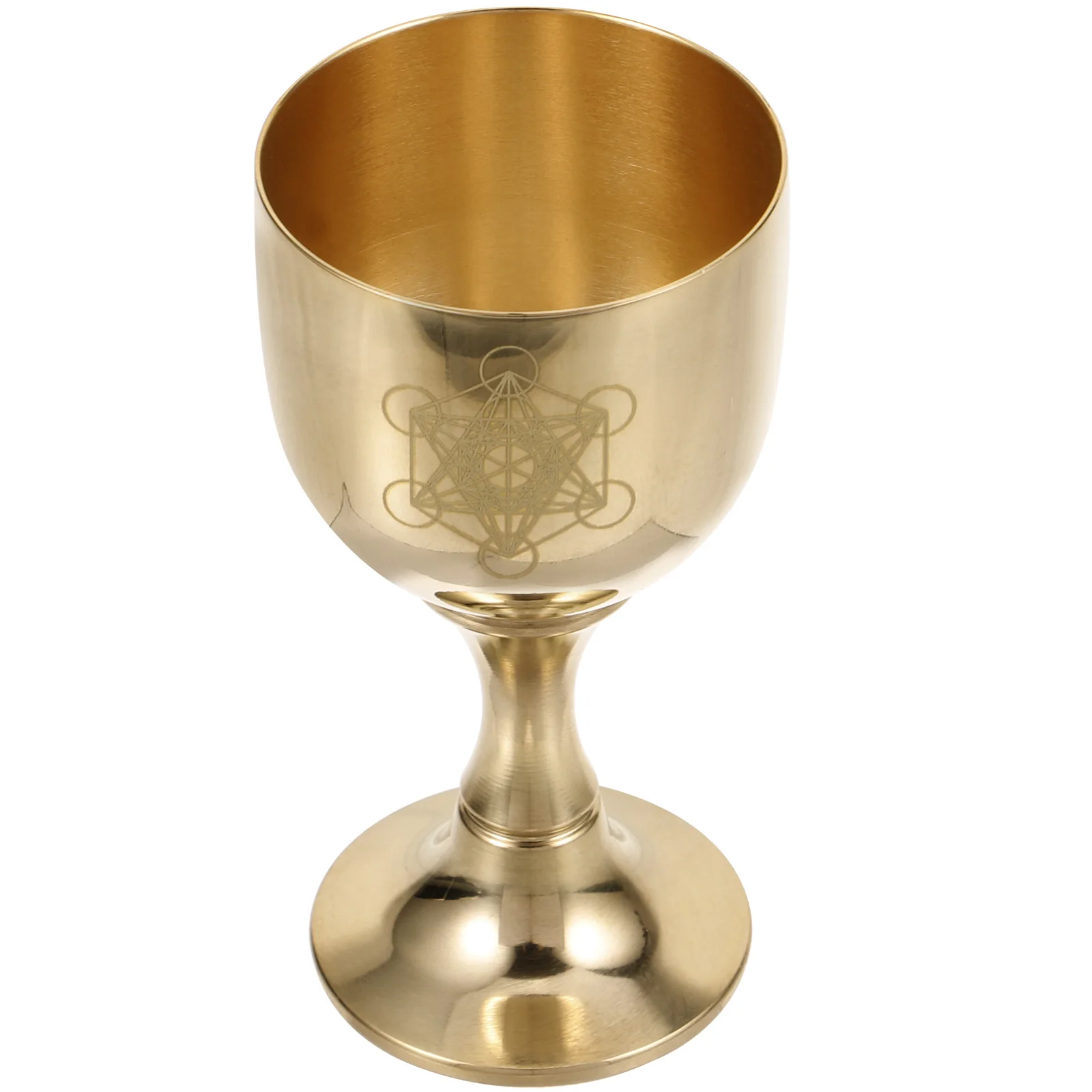 Vintage Brass Mug Pentagram Ritual Chalice Red Wine Glass Pure Copper Chalice Cup Cocktail Glass Wine Goblet Brass Beverage