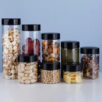 130ml-600ml Spice Jars with Butterfly Lids Labels Plastic Clear Seasoning Bottle for Herbs Powders Salt Pepper BBQ Condiment Box 1