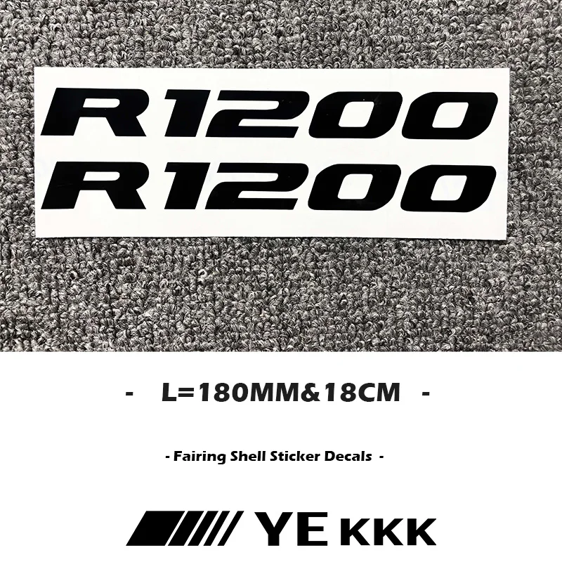 

2X 180MM Motorcycle Fairing Shell Hub Head Shell Fuel Tank Sticker Decal White Black For BMW R1200 GS