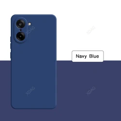 Shockproof Candy Color Liquid Silicone TPU Phone Back Cover for OnePlus Ace 5 Racing (Navy Blue)