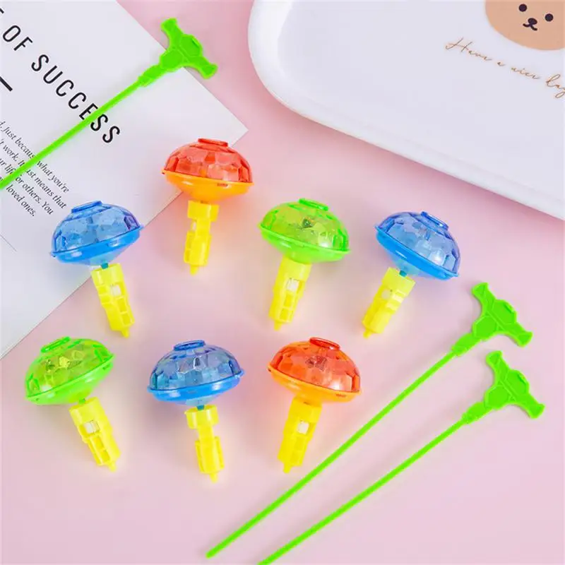 

Luminous Gyro Durable Easy To Carry Fun Brilliant Lights Small Size Children's Toys Stacking Station Gyro Portable Puzzle Gyro
