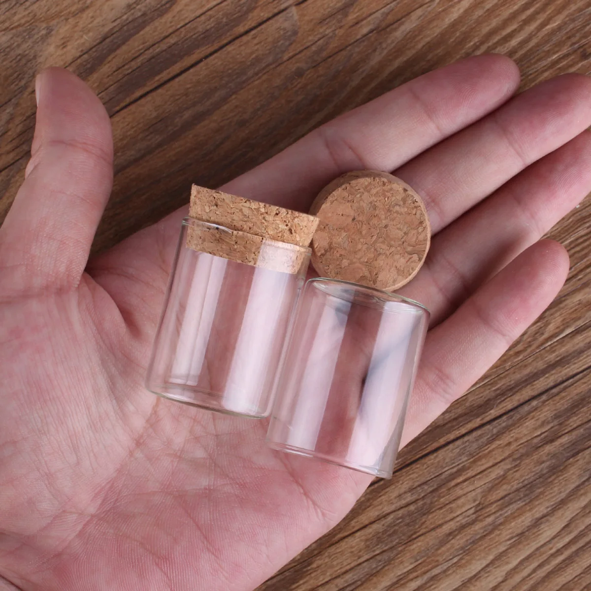 24pcs 15ml size 30*40mm Test Tube with Cork Stopper Spice Bottles Container Jars Vials DIY Craft