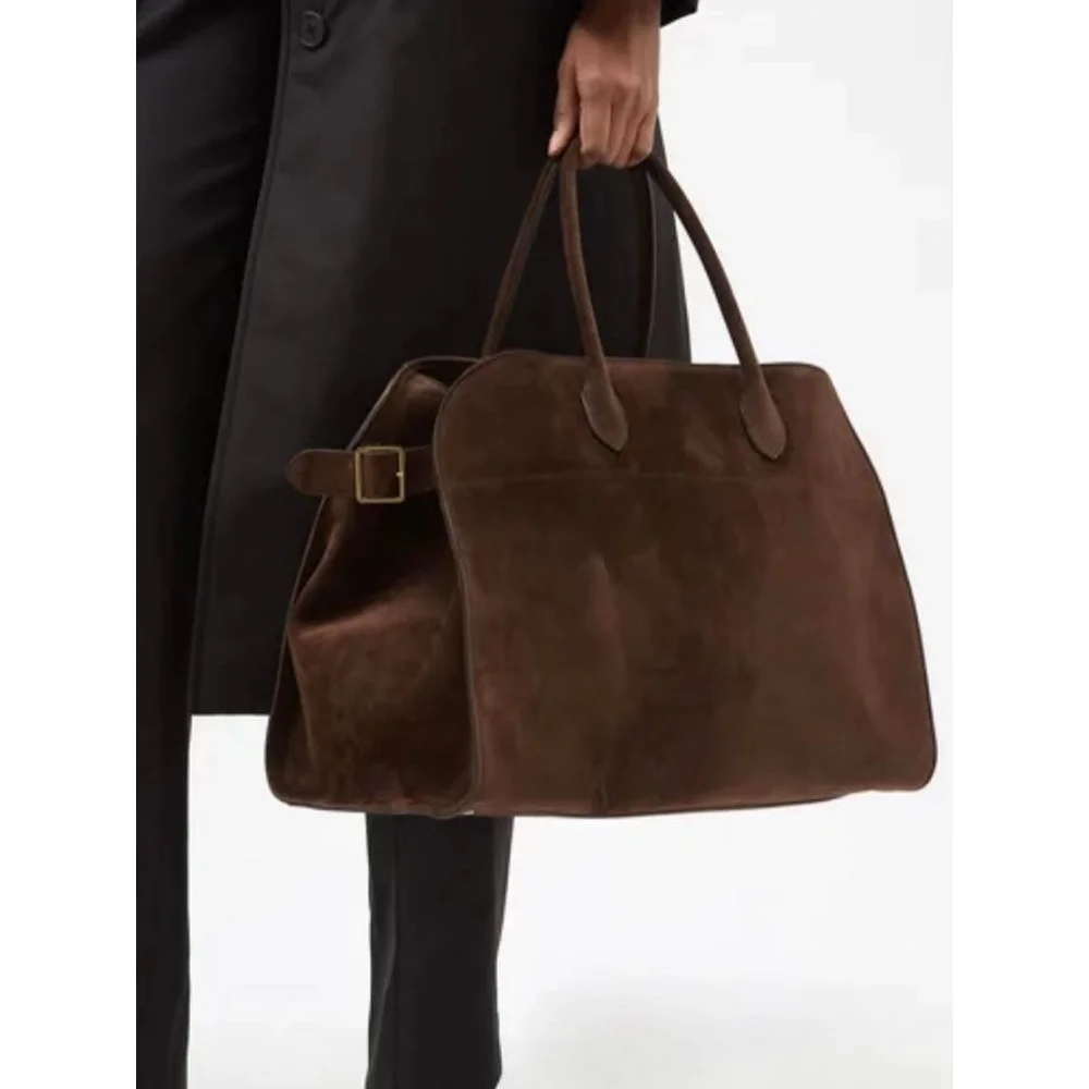New Good Stuff The Portable Row Margaux 15 Black Suede Large Capacity Handbag Messenger Bag New 4