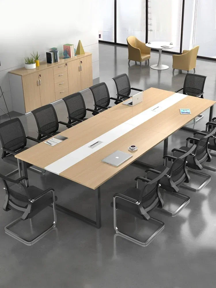 Guangzhou office furniture conference table long table simple modern rectangular staff training negotiation