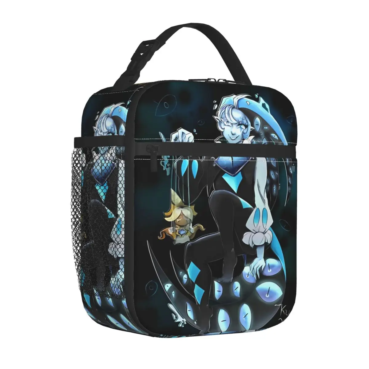 Insulated Lunch Tote Bag Cookie Run Kingdom Shadow Milk Cookie Product Food Box INS Trendy Cooler Thermal Bento Box For Travel