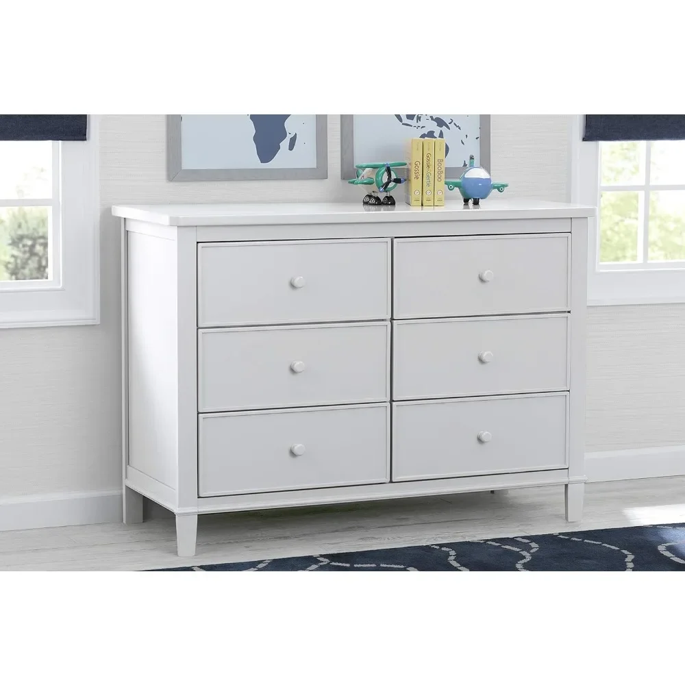 Haven 6 Drawer Dresser Showcases White Freight Free Bathroom Storage Cabinet Cabinets for Living Room Organizer Home Furniture