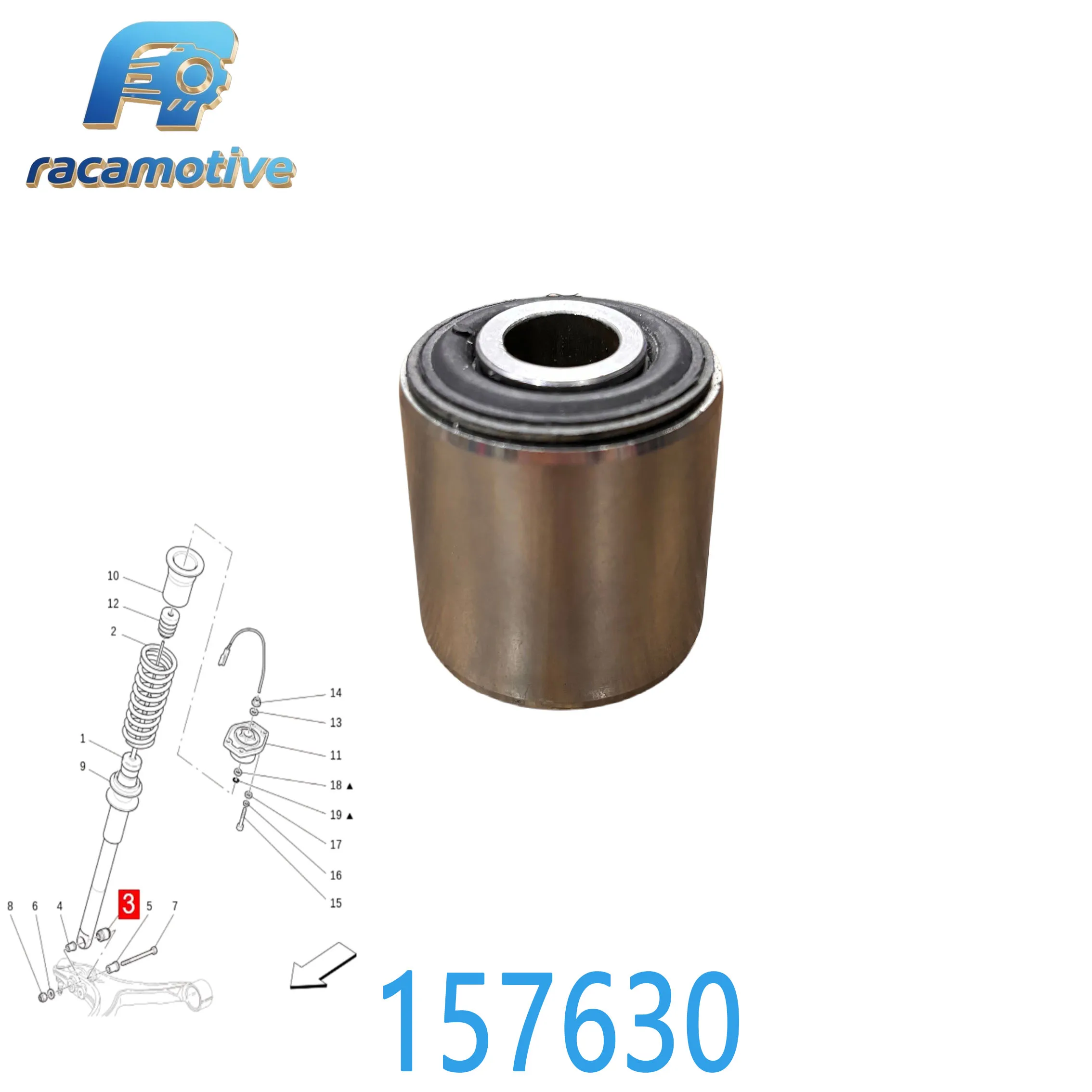 157630 per Ferrari 458/488/599/F430 Maserati GRAN TURISMO M145, GRANCABRIO M145, Quattroporte M139 Giunto Sferico Ammortizzatore - immagine 3