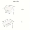 6pcs - Clear Plastic Makeup Organizer Cosmetic Storage Box Makeup Brush Holder Stationery Storage Pen Holder Lipstick Display 3