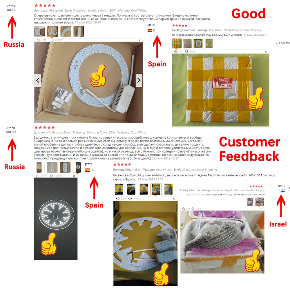 LED Ceiling Light LED Light LED Panel Ceiling Light Module 220V LED Module Ring LED Panel 12W 15W 18W 24W 30W 36W 40W 50W Ceiling Light Replacement Light Kit for Ceiling Fan Lights