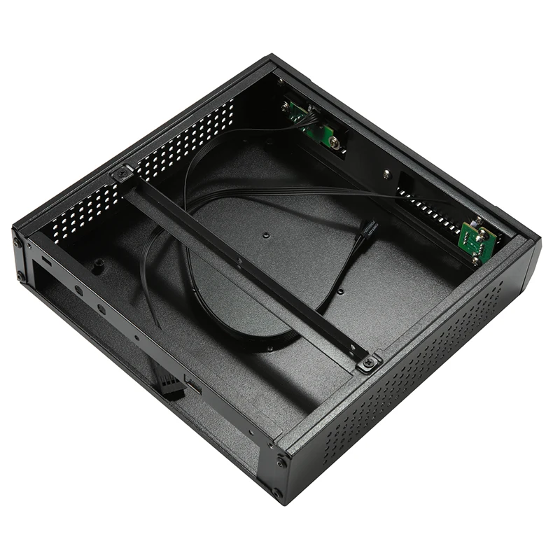 SKTC TX01 미니 미니 케이스, 얇은 itx 케이스, 무소음 산업 제어 핸드헬드 컴퓨터 미니 세미 하이 백 마운트