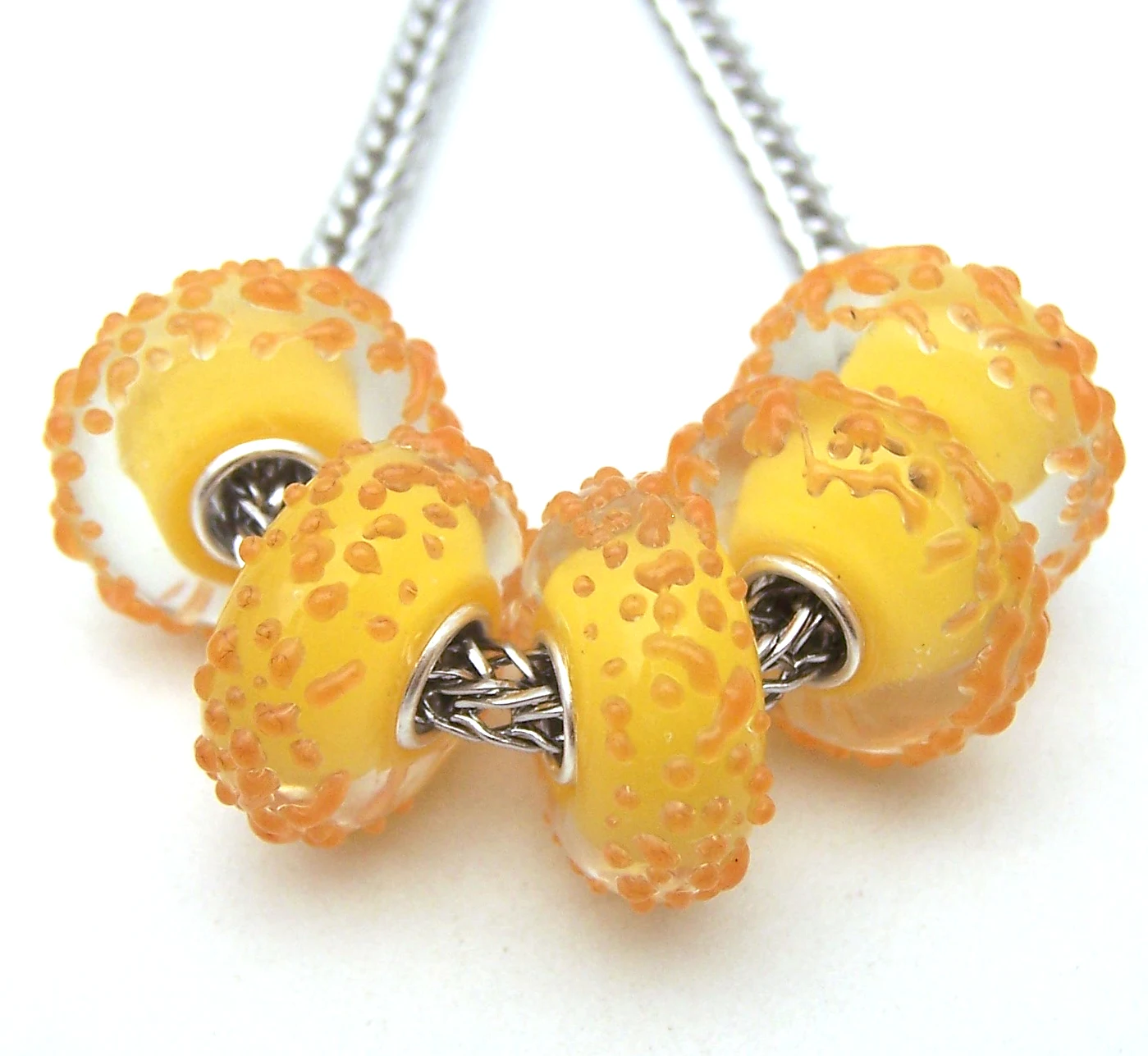 

YG903 5X 100% Authenticity S925 Sterling Silver Beads Murano Glassbeads NEW Fit European Charms Bracelet Diy Jewelry Lampwork