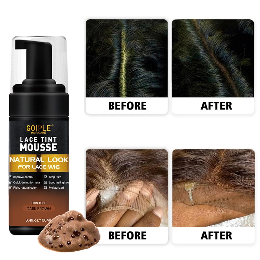 Melting Spray Tint Mousse Waterproof Lace Front Glue Adhesive Spray Edge Control Gel Styling Hair Wax Wig Installation Kit Set 2