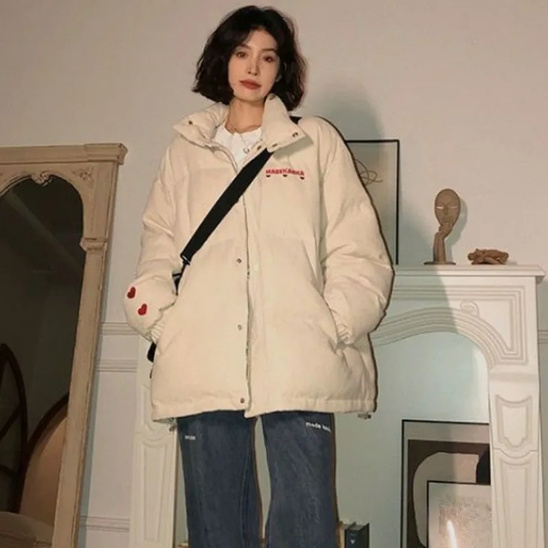 2023 New Women Down Cotton Coat Winter Jacket Female Short Parkas Adding Cotton Thick Warm Outwear Loose Large Size Overcoat