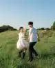 MD Simple Strapless A-line Short Wedding Dresses Puff Sleeve Pleat Korea Photoshoot Customized Mini Bride Gown Corset 2025 웨딩드레스 2