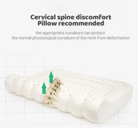 New Natural Latex Pillow with Organic Cotton Cover Standard Size Soft Pressure Relief Neck Pain Relief Bed Pillow for Side Queen 2