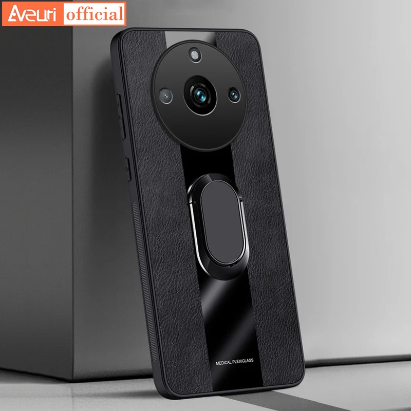 Per Realme 11 5G Realme11 Ring Cover Holder Custodia In Pelle Per Telefono Per Realme 11 Pro Plus Custodia Protettiva In Silicone Magnetico Di Lusso