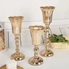 Desktop Metal Centerpieces Vase Flower Holder Gold Color Flower Vase Candle Candlestick Wedding Party Table Ornaments Home Decor 1