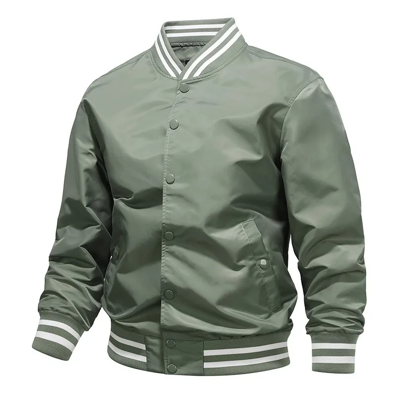 New Fashion Brand Stand Collar Flying Bomber Jacket Spring Sports Casual Man Baseball Uniform Windbreaker Men's Jacket Big Size