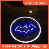 2PCS For Bat Logo Wireless Led Emblem Car Door Light Luces Projector Courtesy Ghost Shadow Lamp Decoration Accessories Amagi 1