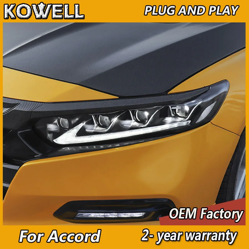 

Car Styling for Honda Accord Head Light 2018-2021 Accord 10th Gen Headlight LED DRL Turn Signal High Beam Projector Lens