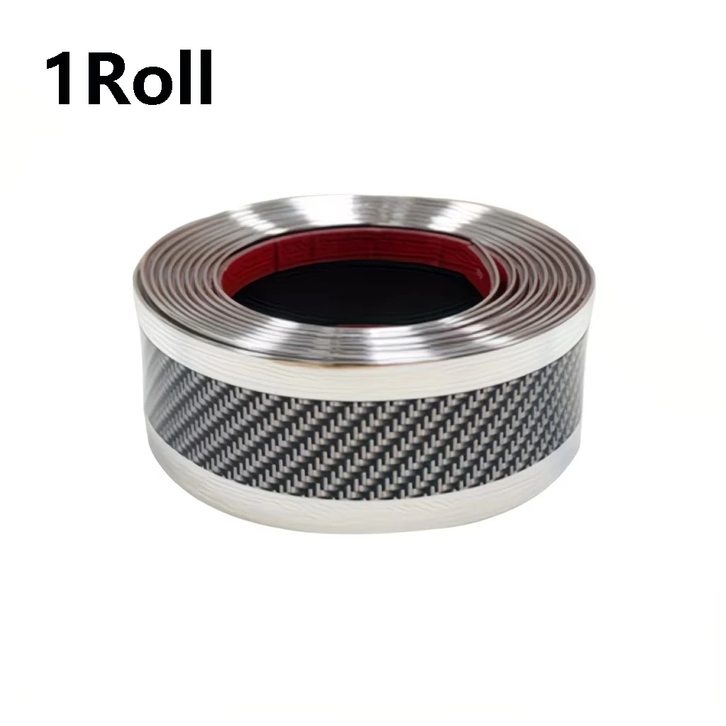 Self-Adhesive Anti-Scratch Car Door Sill Guard with Stylish Stripe Design