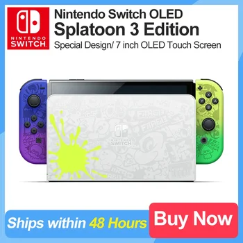 Nintendo Switch OLED Game Console Splatoon 3 Joy Con Version Multiple Color Optional Standard Set and Combo Available 1